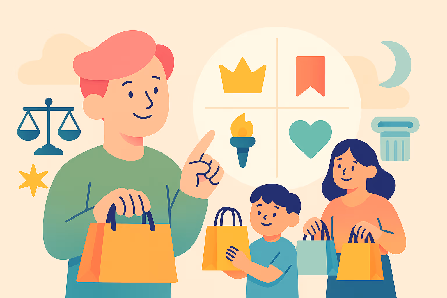 A brand strategist mapping a brand archetype framework to shape a consistent, emotionally resonant identity.